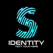 Fingerprint letter S vector template logo. Design with gradient and technology. This graphic is suitable for identification, security, protection and business.