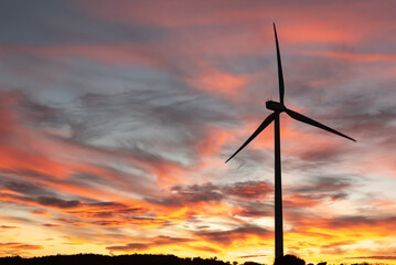 Wall Mural - Construction of a wind farm