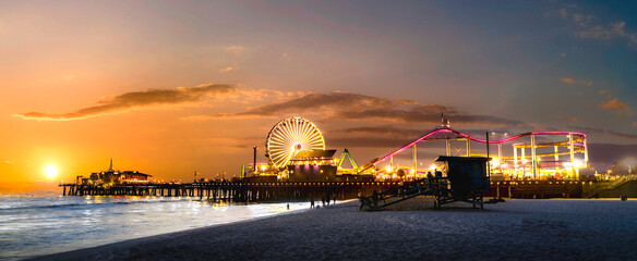 Fototapete - Los Angeles Santa Monica pier