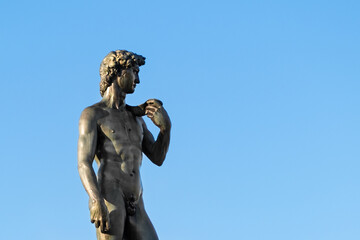 Sticker - David bronze statue in Michelangelo public square