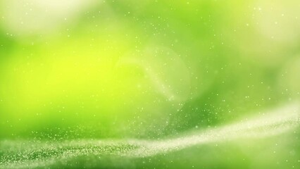 Canvas Print - abstract spring season green sunny bokeh looping copy space animation backgrounds.