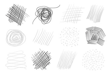 Wall Mural - Backgrounds with array of lines. Intricate chaotic textures. Wavy backdrops. Hand drawn tangled patterns. Black and white illustration. Elements for posters and flyers