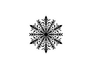 black on white snowflake illustration