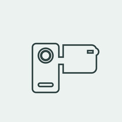 Sticker - Video_camera vector icon illustration  sign