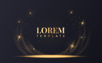 Wall Mural - abstract golden circle. luxurious background for product presentation, advertising banner or poster 