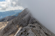 Koncheto Ridge In Pirin Mountains With Fog At A Side, Bulgaria