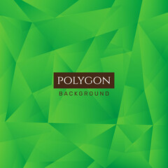 Abstract polygon effect green background - Vector.