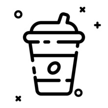 Simple Illustration Coffee Icon Design, Best Used For Cafe Or Restaurant Banner Or Web Application.