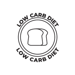 low carb label icon in black line style icon, style isolated on white background