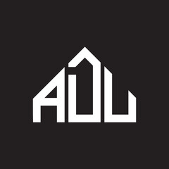 Wall Mural - ADU letter logo design. ADU monogram initials letter logo concept. ADU letter design in black background.