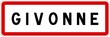 © BaptisteR - Panneau entrée ville agglomération Givonne / Town entrance sign Givonne