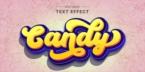 Wall Mural - Editable Retro Vintage Text Effect. Lettering graphic style