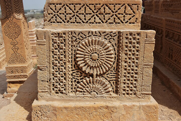 Canvas Print - Chaukhandi vintage tombs close Karachi in Pakistan