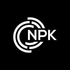 Wall Mural - NPK letter logo design. NPK monogram initials letter logo concept. NPK letter design in black background.