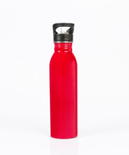 Red Drinker On White Background