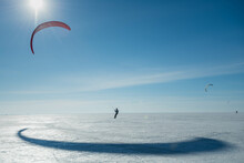 Snow Kitesurfing