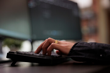 cyber security agency network developer doing ethical hacking to retrieve encrypted stolen data. sys