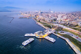 Fototapeta Londyn - Aerial photo of izmir with drone during daytime