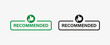 Recommended label buttton with thumbs up. recommend banner with like icon