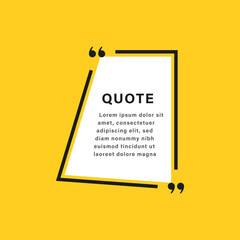 Leinwandbilder - quote box frame. texting boxes with quotation marks. line quote frames	
