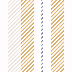 Seamless French country kitchen stitch stripe fabric pattern print. Yellow white vertical striped background. Batik dye provence style rustic woven cottagecore textile. 