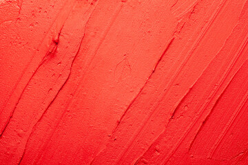 Wall Mural - Lipstick scarlet red smudge wave red texture background