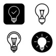 © Artem - Lightbulbs1-3 Flat Icon Set Isolated On White Background