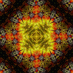Wall Mural - 3d effect - abstract geometric fractal pattern