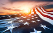 Leinwandbild Motiv US American flag. For USA Memorial day,