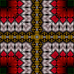 Wall Mural - 3d effect - abstract geometric pattern