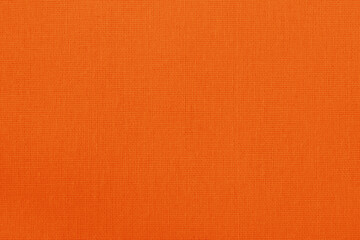 Wall Mural - Orange cotton fabric texture background, seamless pattern of natural textile.