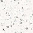 © Ms.Moloko - Vector space seamless pattern with planets, comets, constellations and stars. Night sky hand drawn doodle astronomical background