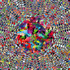 Aufkleber - Colorful artistic paint background, abstract digital art illustration.