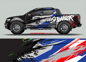 Car wrap decal design vector. abstract Graphic background kit designs for vehicle, race car, rally, livery, sport car
