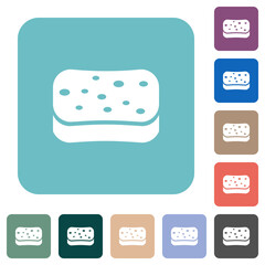 Sticker - Dishwashing sponge rounded square flat icons