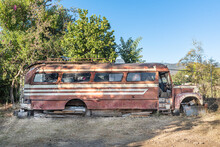 Rusty Old Abandoned School Bus
