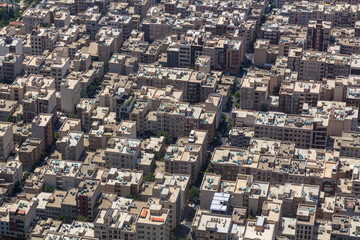 Wall Mural - Aerial view of residential area in Tehran, capital of Iran