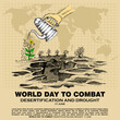 World Day To Combat, desertification and drought, poster and banner vector