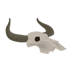 Sticker - buffalo skull icon