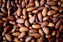 Close Up Of A Pile Of Almonds