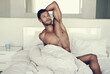 © Mr. Skin/peopleimages.com - Homely hunkiness. Shot of a handsome naked man in bed in the morning.