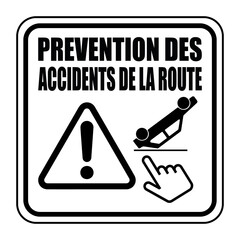 Poster - Logo prévention des accidents de la route.