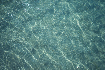 Wall Mural - Background shot of aqua sea water surface