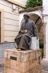 Wall Mural - Statue of the Jewish scholar Moses Maimonides in Cordoba, Spain