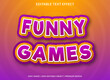 © Fuadi Alhusaini - funny games text effect editable template with abstract and modern style use for business logo and brand