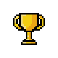 pixelated trophy design