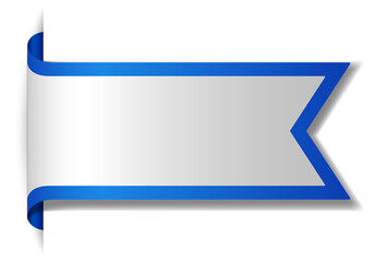 Wall Mural - Blue baner design on white background