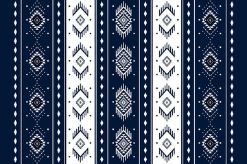 Geometric ethnic oriental seamless pattern traditional Design for background,carpet,wallpaper.clothing,wrapping,Batik fabric,Vector illustration.embroidery style - Sadu, sadou, sadow or sado