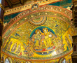 Apse and presbytery ceiling polychromic painting of papal basilica of Saint Mary Major, Basilica di Santa Maria Maggiore, in historic city center of Rome in Italy