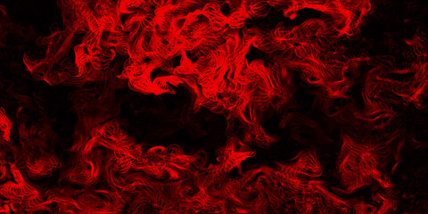 Red abstract light smoke background on black, red smoke love background On black solid 3D Illustration.